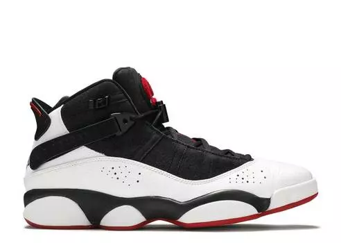 Кроссовки Air Jordan JORDAN 6 RINGS 'BLACK WHITE GYM RED', черный