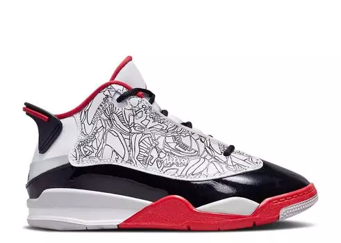 Кроссовки Air Jordan Jordan Dub Zero Ps 'Varsity Red' 2022, белый