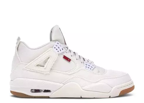 Кроссовки Air Jordan Levi'S X Air Jordan 4 Retro 'White Denim', белый