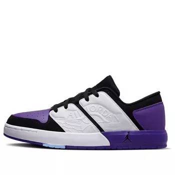 Кроссовки Air Jordan Nu Retro 1 Low, черный/белый/фиолетовый