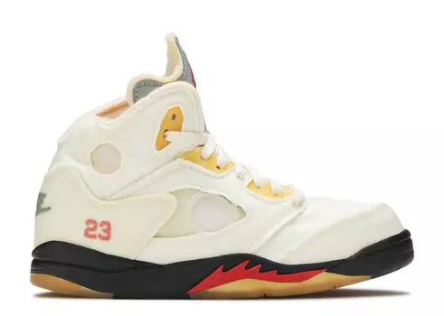 Кроссовки Air Jordan Off-White X Air Jordan 5 Retro Sp Ps 'Sail', кремовый