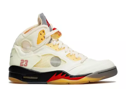 Кроссовки Air Jordan Off-White X Air Jordan 5 Sp 'Sail', кремовый