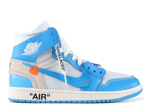 Кроссовки Air Jordan Off-White X Air Jordan 1 Retro High Og 'Unc', синий