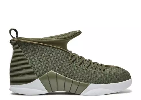 Кроссовки Air Jordan Psny X Air Jordan 15 Retro 'Medium Olive', зеленый