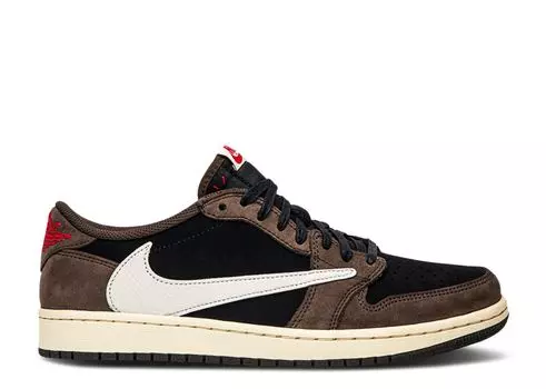 Кроссовки Air Jordan Travis Scott X Air Jordan 1 Low 'Mocha' Sample, коричневый