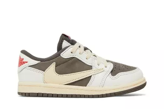 Кроссовки Air Jordan Travis Scott x Air Jordan 1 Retro Low OG TD Reverse Mocha, коричневый