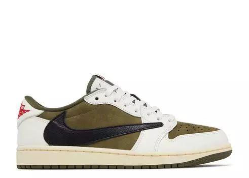 Кроссовки Air Jordan Travis Scott X Jordan 1 Low OG SP, цвет Medium Olive