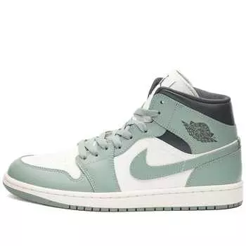 Кроссовки Air Jordan W 1 Mid, цвет Sail, Jade & Anthracite