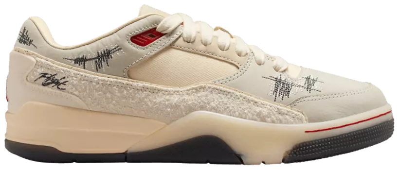 Кроссовки Air Jordan Who Decides War x Wmns Jordan Flight Court 'Coconut Milk', кремовый