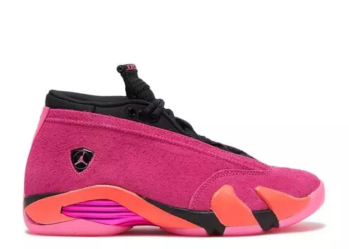 Кроссовки Air Jordan Wmns Air Jordan 14 Retro Low 'Shocking Pink', розовый
