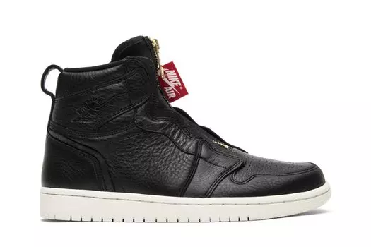 Кроссовки Air Jordan Wmns Air Jordan 1 Retro High Zip 'Black', черный