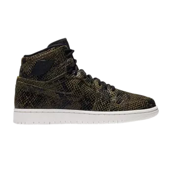 Кроссовки Air Jordan Wmns Air Jordan 1 Retro High Premium 'Snakeskin', зеленый
