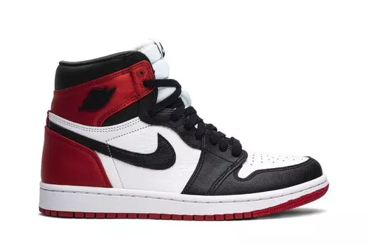 Кроссовки Air Jordan Wmns Air Jordan 1 Retro High 'Satin Black Toe', красный