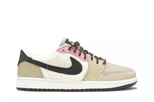 Кроссовки Air Jordan Wmns Air Jordan 1 Retro Low Fleece 'Parachute Beige', загар