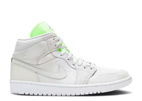Кроссовки Air Jordan Wmns Air Jordan 1 Mid 'Ghost Green', серый