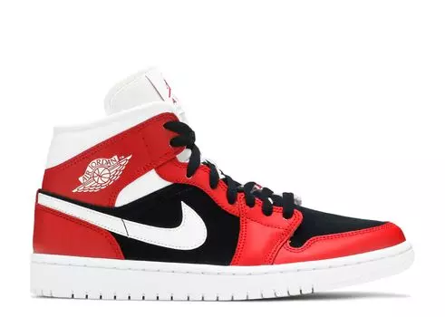 Кроссовки Air Jordan Wmns Air Jordan 1 Mid 'Gym Red Black', красный