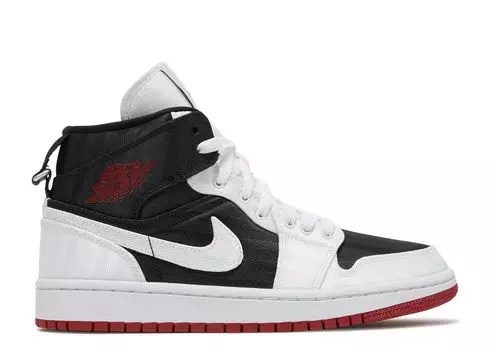 Кроссовки Air Jordan Wmns Air Jordan 1 Mid Se Utility 'White Black Gym Red', черный