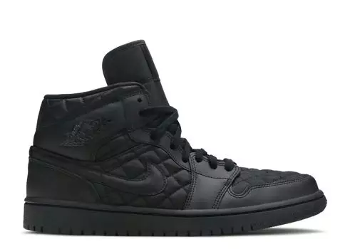 Кроссовки Air Jordan Wmns Air Jordan 1 Mid Se 'Black Quilted', черный