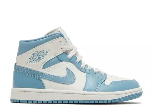 Кроссовки Air Jordan Wmns Air Jordan 1 Mid 'University Blue', белый