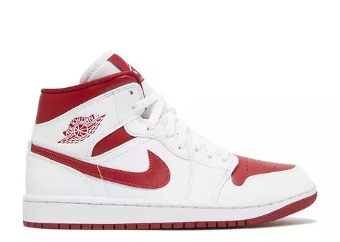 Кроссовки Air Jordan Wmns Air Jordan 1 Mid 'White Pomegranate', белый