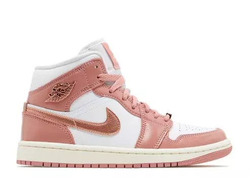 Кроссовки Air Jordan Wmns Air Jordan 1 Mid Se 'Red Stardust', розовый
