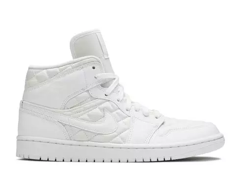 Кроссовки Air Jordan Wmns Air Jordan 1 Mid Se 'White Quilted', белый