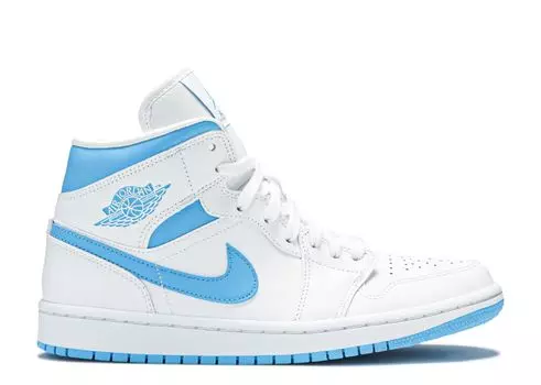 Кроссовки Air Jordan Wmns Air Jordan 1 Mid 'Unc', белый