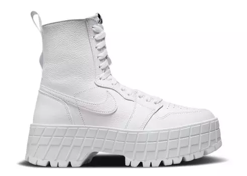 Кроссовки Air Jordan Wmns Air Jordan 1 Brooklyn 'Triple White', белый