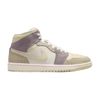 Кроссовки Air Jordan Wmns Air Jordan 1 Mid Khaki Taupe Grey, желто-коричневый