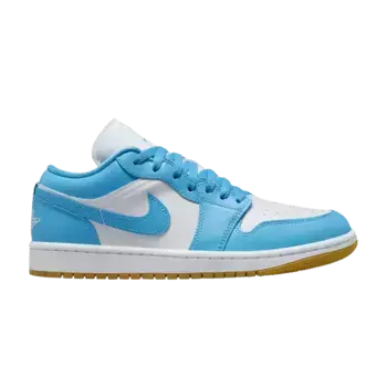 Кроссовки Air Jordan Wmns Air Jordan 1 Low Dark Powder Blue Gum, синий