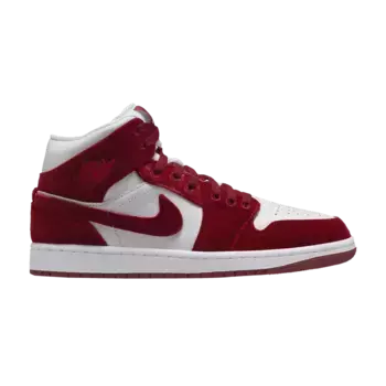 Кроссовки Air Jordan Wmns Air Jordan 1 Mid Red Velvet, красный