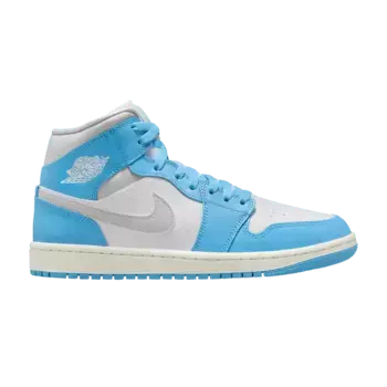 Кроссовки Air Jordan Wmns Air Jordan 1 Mid Dark Powder Blue, синий