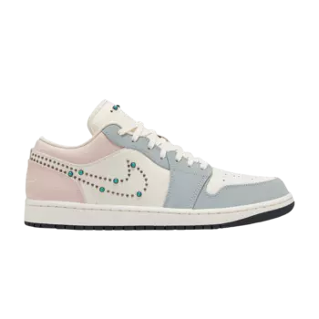 Кроссовки Air Jordan Wmns Air Jordan 1 Low 'Gem Studded Swoosh', кремовый