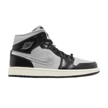Кроссовки Air Jordan Wmns Air Jordan 1 Mid SE 'Black Chrome', черный