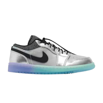 Кроссовки Air Jordan Wmns Air Jordan 1 Low SE 'Metallic Silver Gradient', серебряный