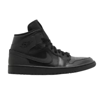 Кроссовки Air Jordan Wmns Air Jordan 1 Mid 'Triple Black', черный
