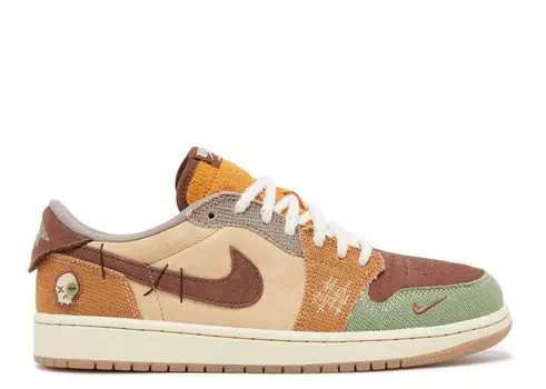 Кроссовки Air Jordan Zion Williamson X Air Jordan 1 Retro Low Og 'Voodoo', коричневый
