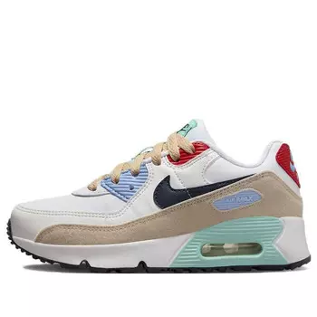 Кроссовки air max 90 leather se 'patches' Nike, белый