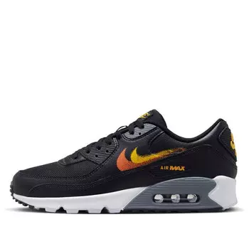 Кроссовки air max 90 'spray paint swoosh - black gold orange' Nike, черный