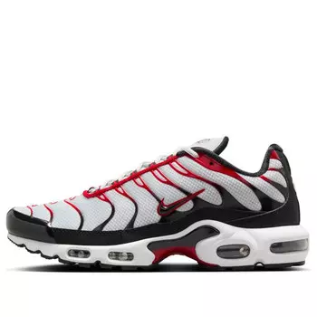 Кроссовки air max plus 'pure platinum black red' Nike, мультиколор