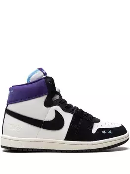 Кроссовки Air Ship SP Black/Court Purple из коллаборации с Opium Paris Jordan, белый