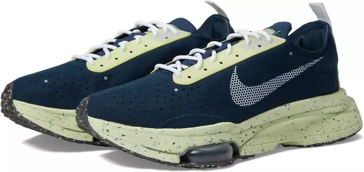 Кроссовки Air Zoom-Type Crater Nike, цвет Armory Navy/White/Lime Ice