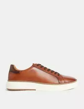 Кроссовки Airflex Leather Lace Up Marks & Spencer, желто-коричневый