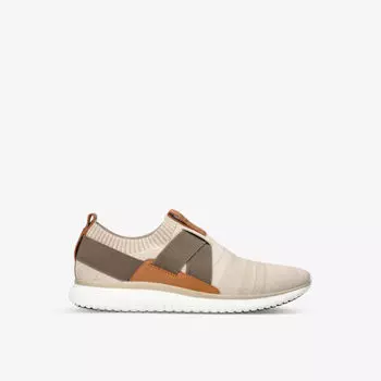 Кроссовки эластичной вязки с эластичными деталями Cole Haan, бежевый