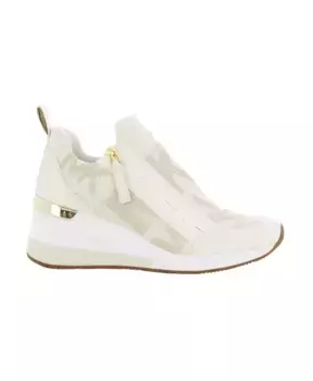 Кроссовки эластичной вязки с логотипом Willis Michael Kors, бежевый