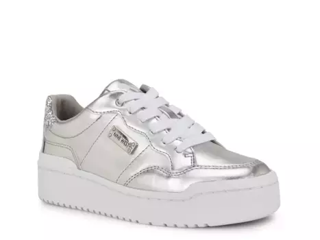Кроссовки Aleno Platform Sneaker Nine West, серебряный/металлик