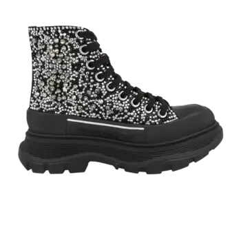 Кроссовки Alexander McQueen Alexander McQueen Wmns Tread Slick Boot 'Black Silver Crystal', черный