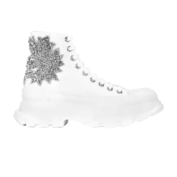 Кроссовки Alexander McQueen Alexander McQueen Wmns Tread Slick Boot 'Crystal Cloud Embroidery - White', белый
