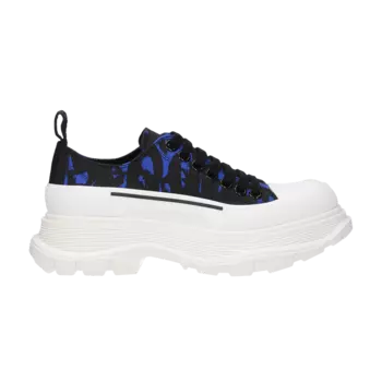 Кроссовки Alexander McQueen Alexander McQueen Wmns Tread Slick Low Lace Up 'Graffiti Logo - Blue Black', синий