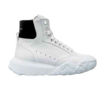 Кроссовки Alexander McQueen Court Trainer High White Black, белый